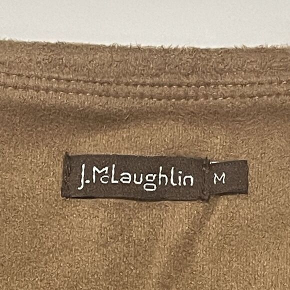 J. Mclaughlin Faux Suede Mid Rise Skinny Leg Pants Brown Size Medium - Picture 4 of 15